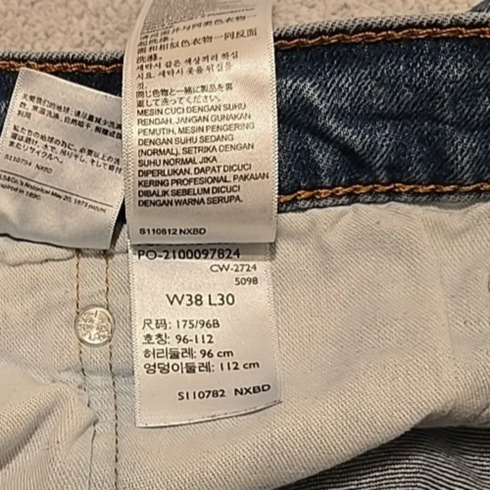 Levi's‎ 505 Jeans Mens 38x30 Blue Y2K Medium Wash Denim Straight Leg 90's